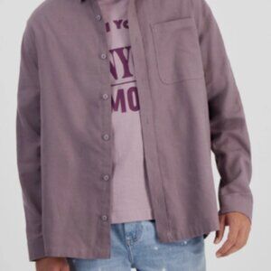 Mode of One Mens Relaxed Fit Flannel Shirt in Soft Moon Color Size XXL